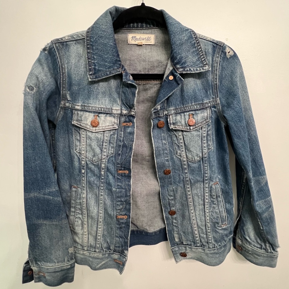 Madewell distressed denim jacket